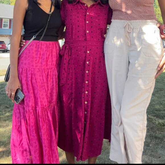 Ulla Johnson Pink Midi Skirt - Size 0 - Picture 3 of 4